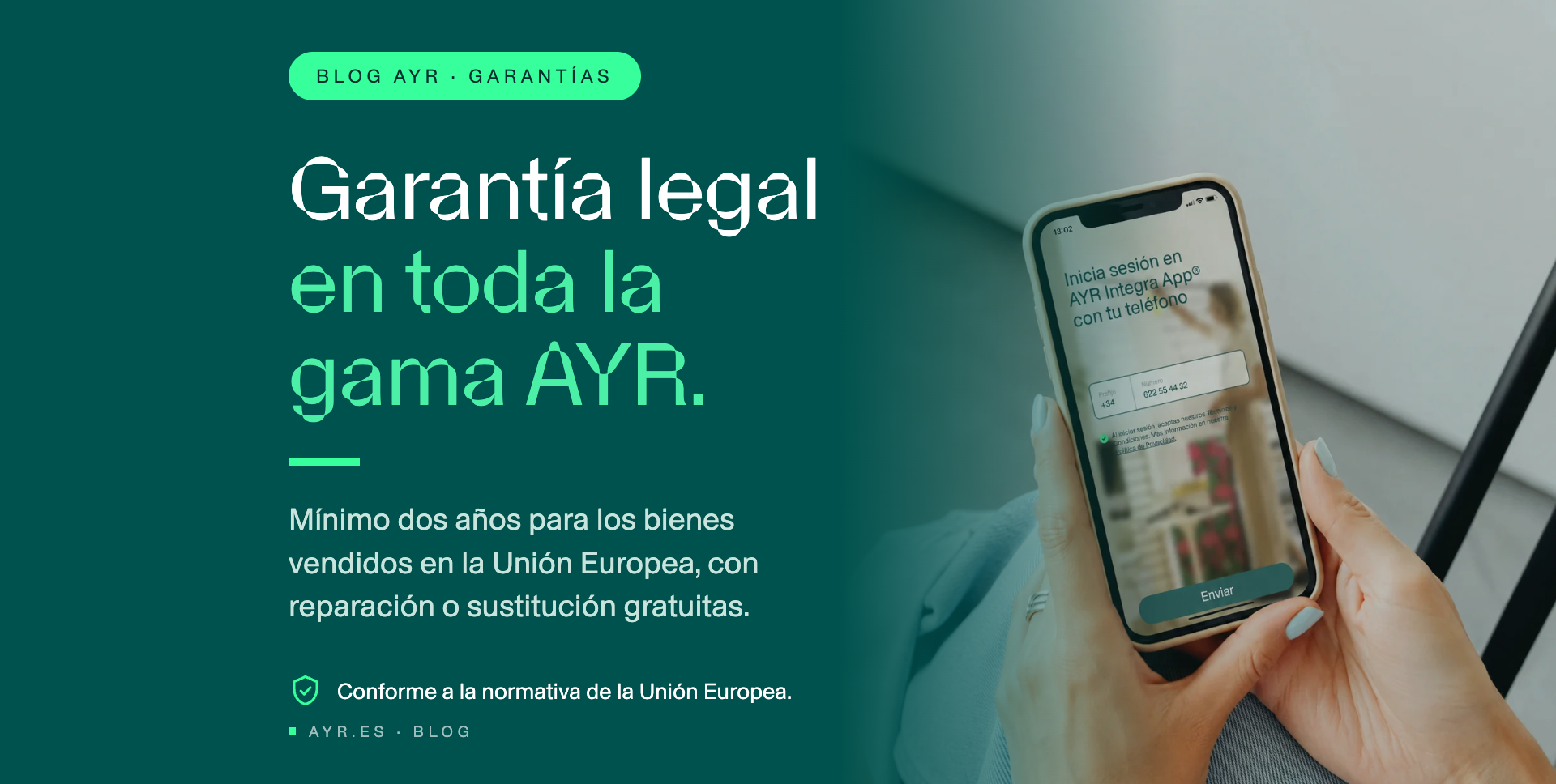 Información sobre la garantía legal de conformidad